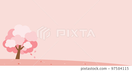 Background illustration_cherry background 97584115