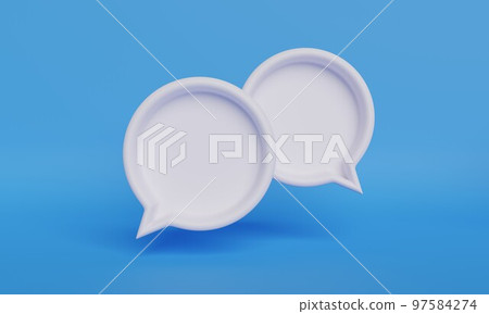 複製空間語音氣泡 3DCG 插圖 97584274