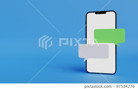 複製空間語音氣泡 3DCG 插圖 97584276