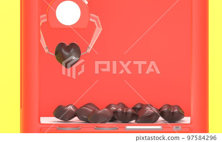 Valentine's Day UFO catcher 3DCG illustration 97584296