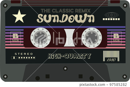 retro style cassette 97585282