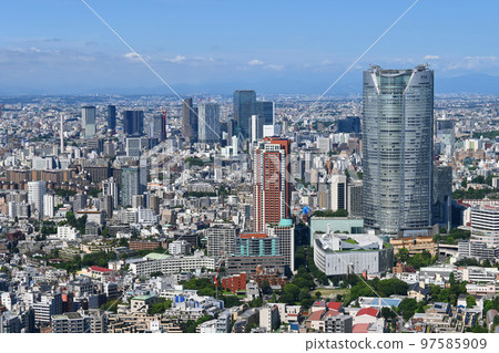 夏日早晨從東京塔望向澀谷 夏日早晨從東京塔望向澀谷 97585909