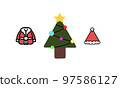 Cute Christmas Illustration & Isolated on white Background. Santa Claus, Christmas tree. Print Ideal for fabric, wrapping paper, scrapbooking, textile, poster, banner, card, wall art, New Year design. Cute Christmas Illustration & Isolated on white Background. Santa Claus, Christmas tree. Print Ideal for fabric, wrapping paper, scrapbooking, textile, poster, banner, card, wall art, New Year design. 97586127