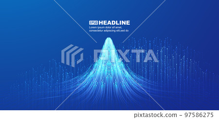 點線彙聚發光如雪山互聯網科技大數據背景 97586275