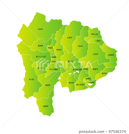 山梨縣市町村地圖 97586374