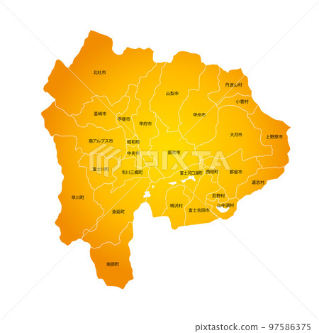 山梨縣市町村地圖 山梨縣市町村地圖 97586375