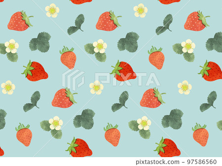 Retro strawberry seamless pattern 97586560