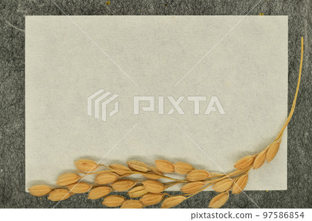 日本紙和米框架背景材料 日本紙和米框架背景材料 97586854