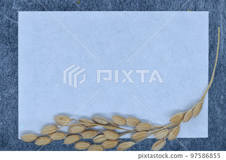 日本紙和米框架背景材料 日本紙和米框架背景材料 97586855