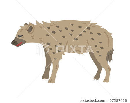 從側面看到的鬣狗的插圖 從側面看到的鬣狗的插圖 97587436