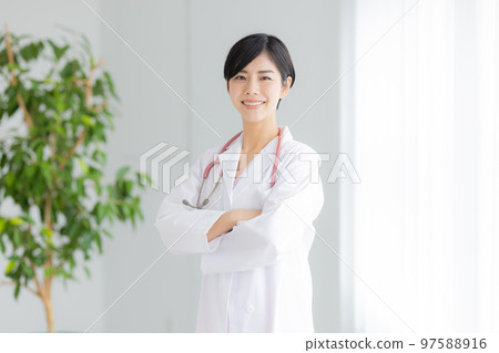 Medical image Female doctor portrait Medical image Female doctor portrait 97588916