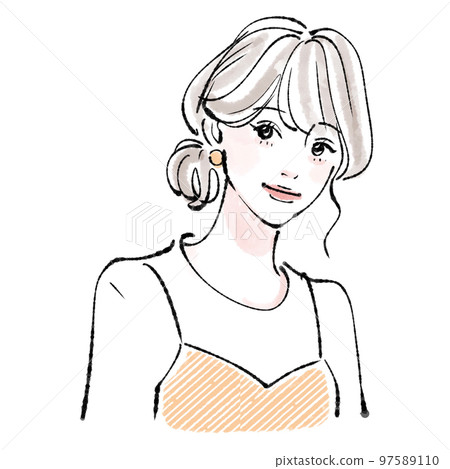 Female illustration material 97589110
