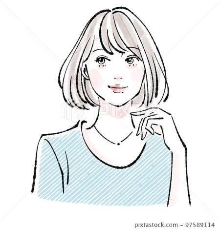Female illustration material 97589114