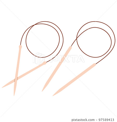 Knitting needles. Knitting tool. Hobby time, handmade things 97589413