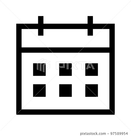 Simple calendar icon. Online reservation. vector. 97589954