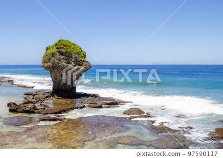 Taiwan Liuqiu Island Flower Vase Rock 97590117