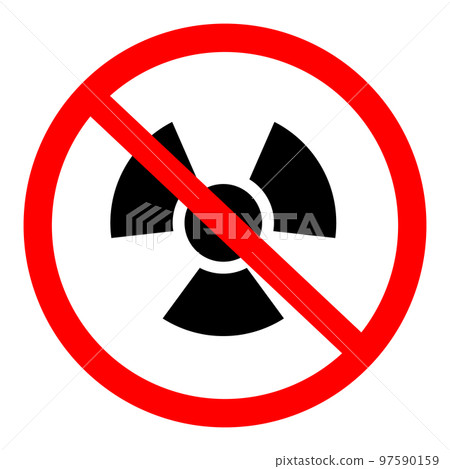 No use of nuclear weapons sign. vector. No use of nuclear weapons sign. vector. 97590159