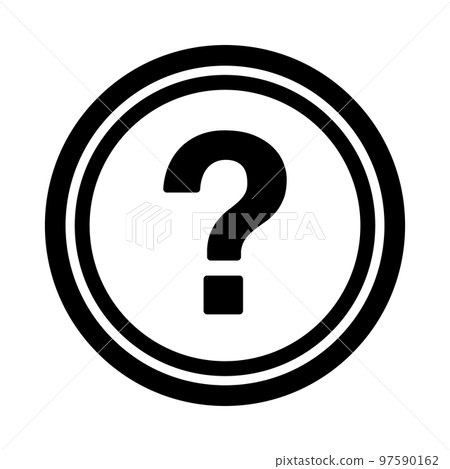 Round question mark icon. doubts and troubles. vector. Round question mark icon. doubts and troubles. vector. 97590162