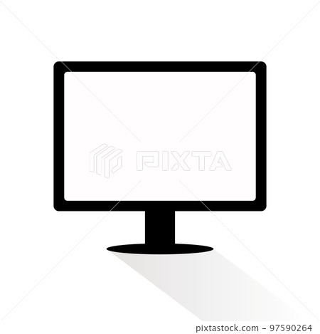 TV and shadow icon. vector. 97590264