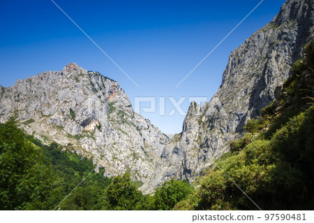 Mountain landscape, Picos de Europa, Asturias, Spain 97590481