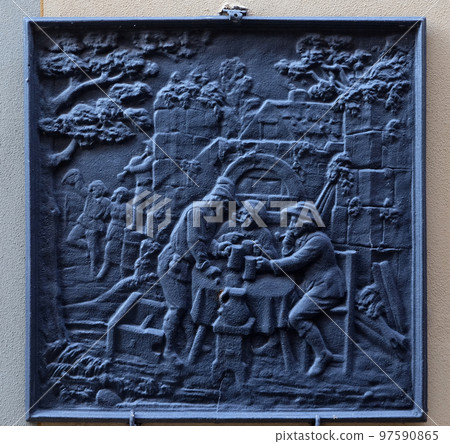 Trattoria sign on the Fishermen Island, one of the famous Borromeo Islands of Lake Maggiore, Italy 97590865