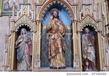 Altar of the Sacred Heart of Jesus in the church of Saint Matthew in Stitar, Croatia 97590889