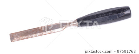 Plastic chisel isolated on white background 97591768
