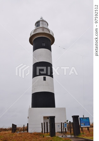 Nyudozaki lighthouse in winter, Akita Nyudozaki lighthouse in winter, Akita 97592512