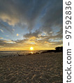 Sunset on Island of Hawaii 97592836