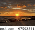 Sunset on Island of Hawaii 97592841