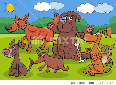 cartoon dogs and puppies animal characters group cartoon dogs and puppies animal characters group 97592952