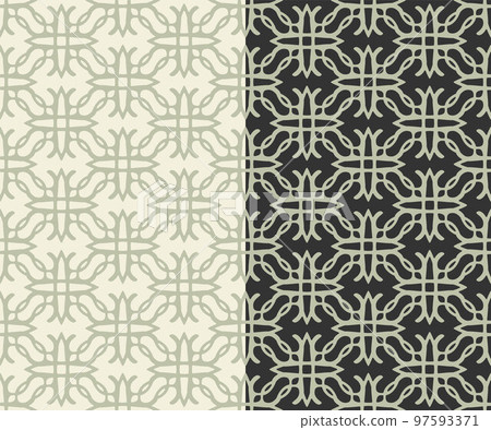 Geometric ethnic seamless pattern, abstract ornamental grid, doodle hand drawn decoratve element, grey color. Transparent background Geometric ethnic seamless pattern, abstract ornamental grid, doodle hand drawn decoratve element, grey color. Transparent background 97593371