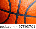 Orange basketball texture skin close up 97593701