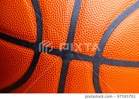 Orange basketball texture skin close up Orange basketball texture skin close up 97593701