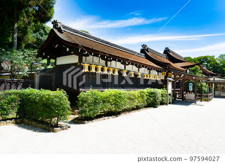 【古代京都的世界遺產文化財產】【山城國一宮】京都府京都市下鴨神社迴廊與葵正殿左京區 97594027