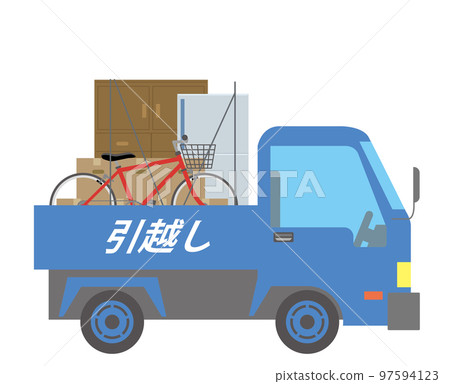 工作車、移動卡車、可愛變形交通工具的插圖 工作車、移動卡車、可愛變形交通工具的插圖 97594123