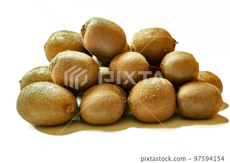 Bunch of ripe tasty sweet and sour kiwi fruit isolated on white background Bunch of ripe tasty sweet and sour kiwi fruit isolated on white background 97594154