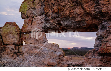 Abstract Rock formation aka window at Isalo national park, Madagascar Abstract Rock formation aka window at Isalo national park, Madagascar 97594158