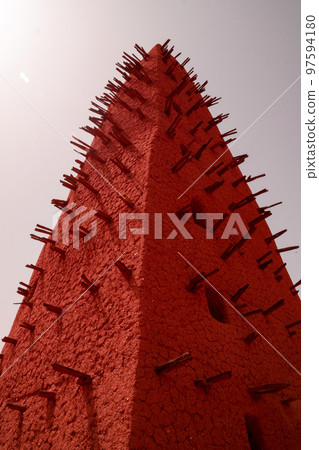 Exterior view to Grand mosque of Agadez, Niger Exterior view to Grand mosque of Agadez, Niger 97594180