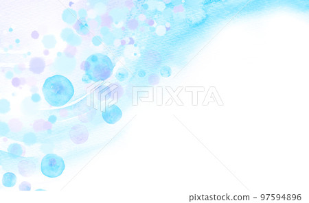 Soap bubbles and flowing curves, dots, background material 97594896