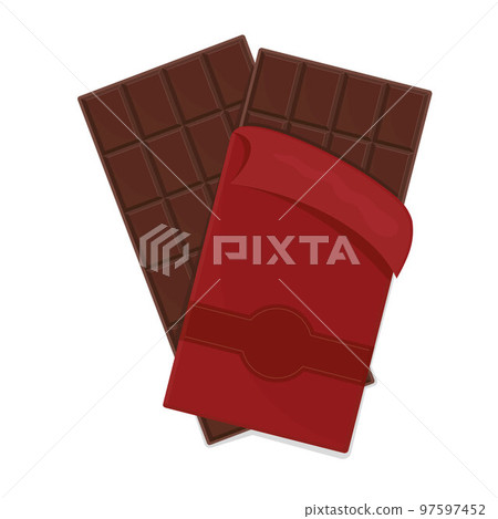 Large chocolate bar in a package, color - Stock Illustration [97597452]  - PIXTA