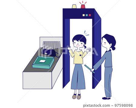 People stuck in airport security gates People stuck in airport security gates 97598098