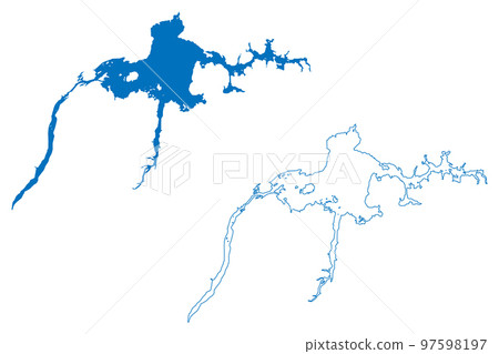 Lake Narva Reservoir (Russia, Russian Federation, Republic of Estonia) map vector illustration, scribble sketch Narva veehoidla map Lake Narva Reservoir (Russia, Russian Federation, Republic of Estonia) map vector illustration, scribble sketch Narva veehoidla map 97598197