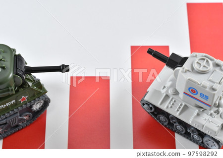 Image of increased defense spending with tanks and graphs Image of increased defense spending with tanks and graphs 97598292