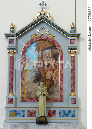 Altar of St. Anthony the Hermit at St. Roch Church in Skakavac, Croatia 97598364