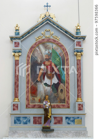St. Florian's altar at St. Roch church in Skakavac, Croatia St. Florian's altar at St. Roch church in Skakavac, Croatia 97598366