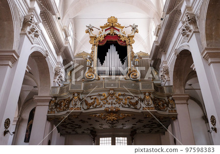 Majestic old organ in Dubrovnik cathedral, Croatia Majestic old organ in Dubrovnik cathedral, Croatia 97598383