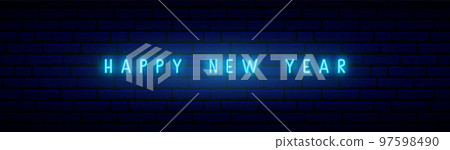 Happy New Year Neon signboard. Happy New Year Neon signboard. 97598490