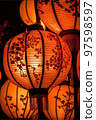 Chinese red lanterns for new year decoration 97598597