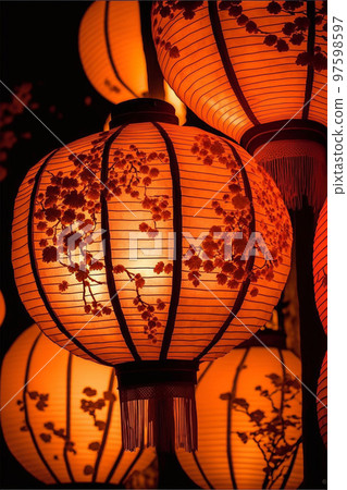 Chinese red lanterns for new year decoration Chinese red lanterns for new year decoration 97598597
